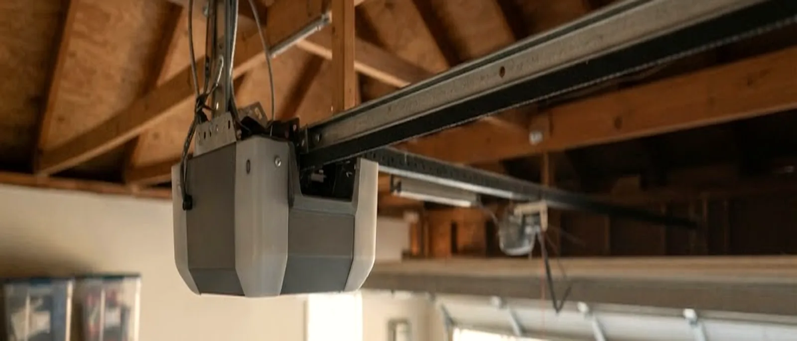 Garage door opener unit in a Texarkana garage